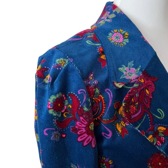 Modcloth XL Jacket Blazer Corduroy Retro Gift Stretch Boho 70s Cottage Holiday - Picture 13 of 17